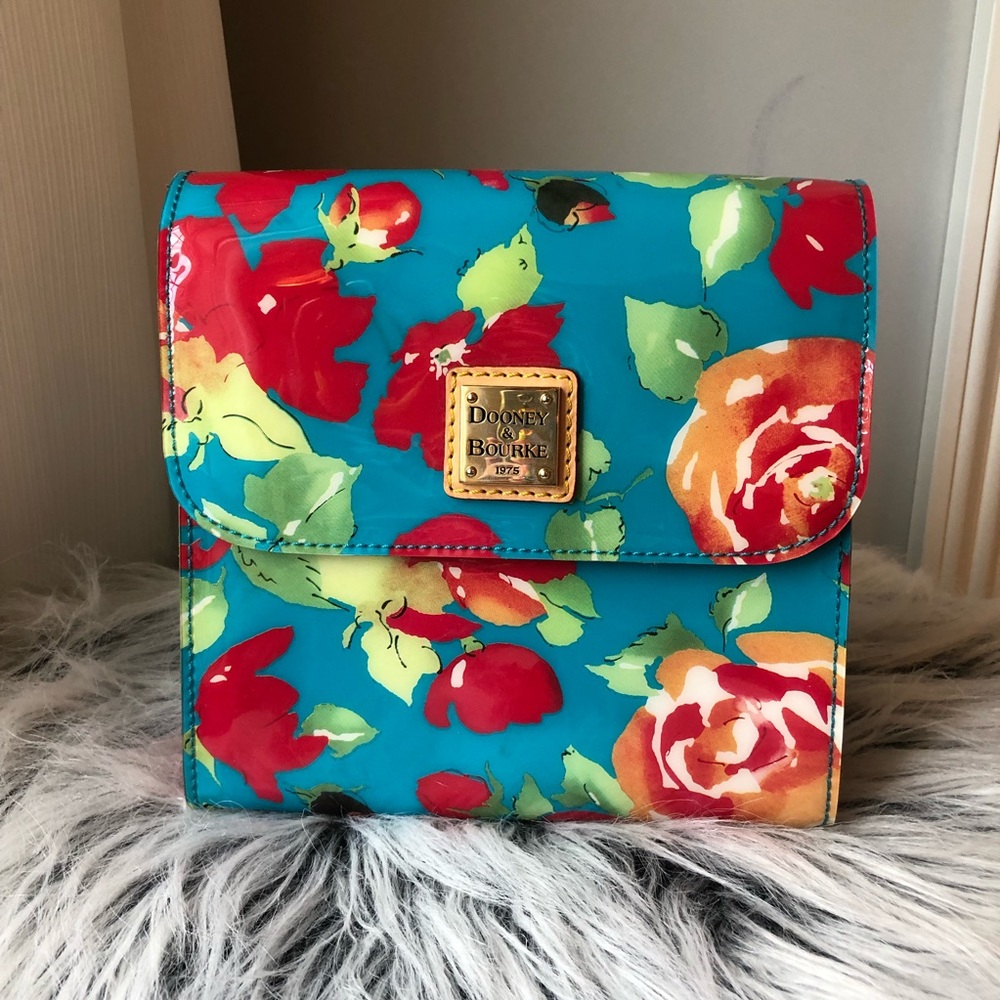Dooney & Bourke PVC Vinyl Floral Cross Body Bag